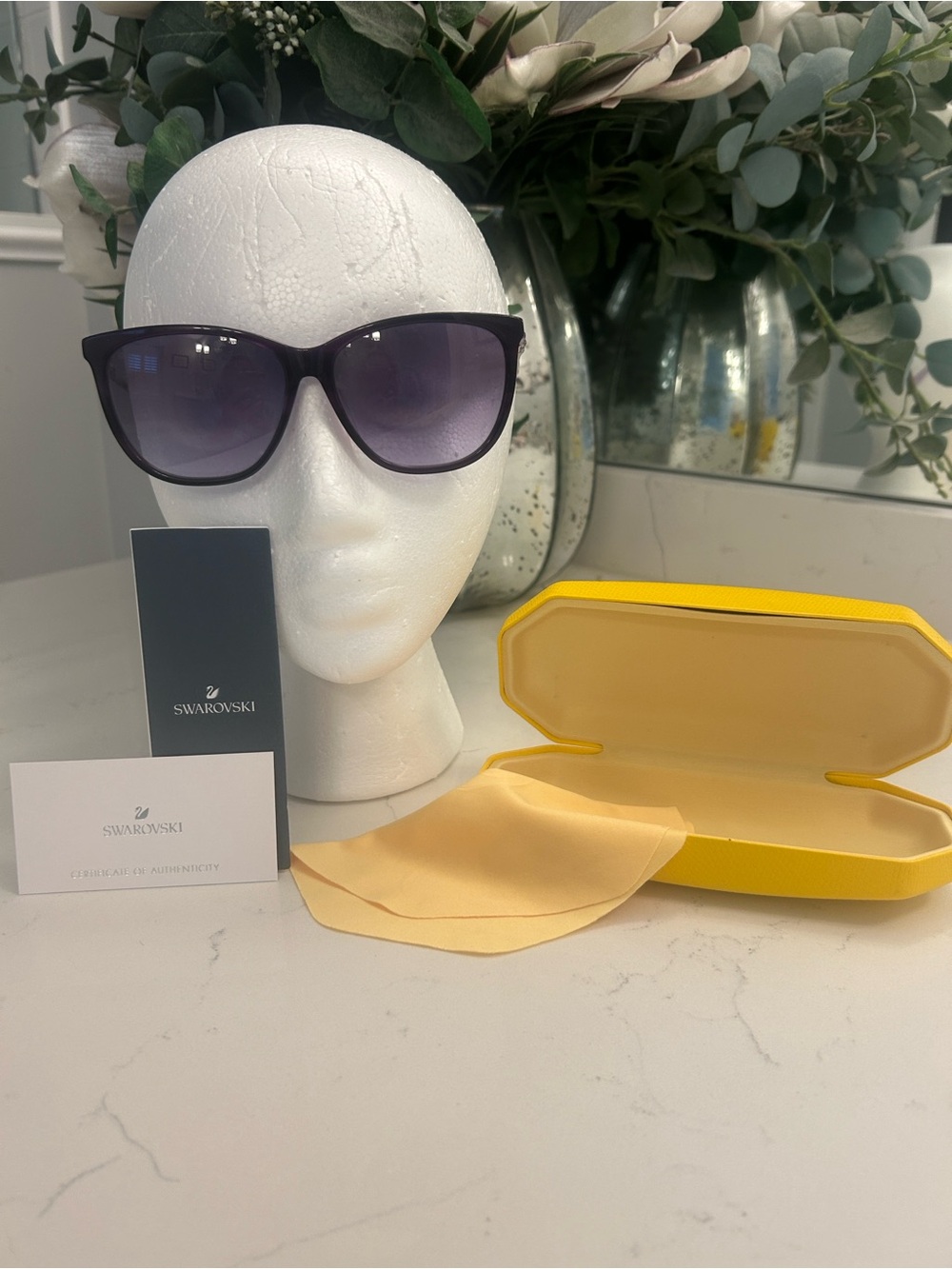 Swarovski Purple Sunglasses with side jewels